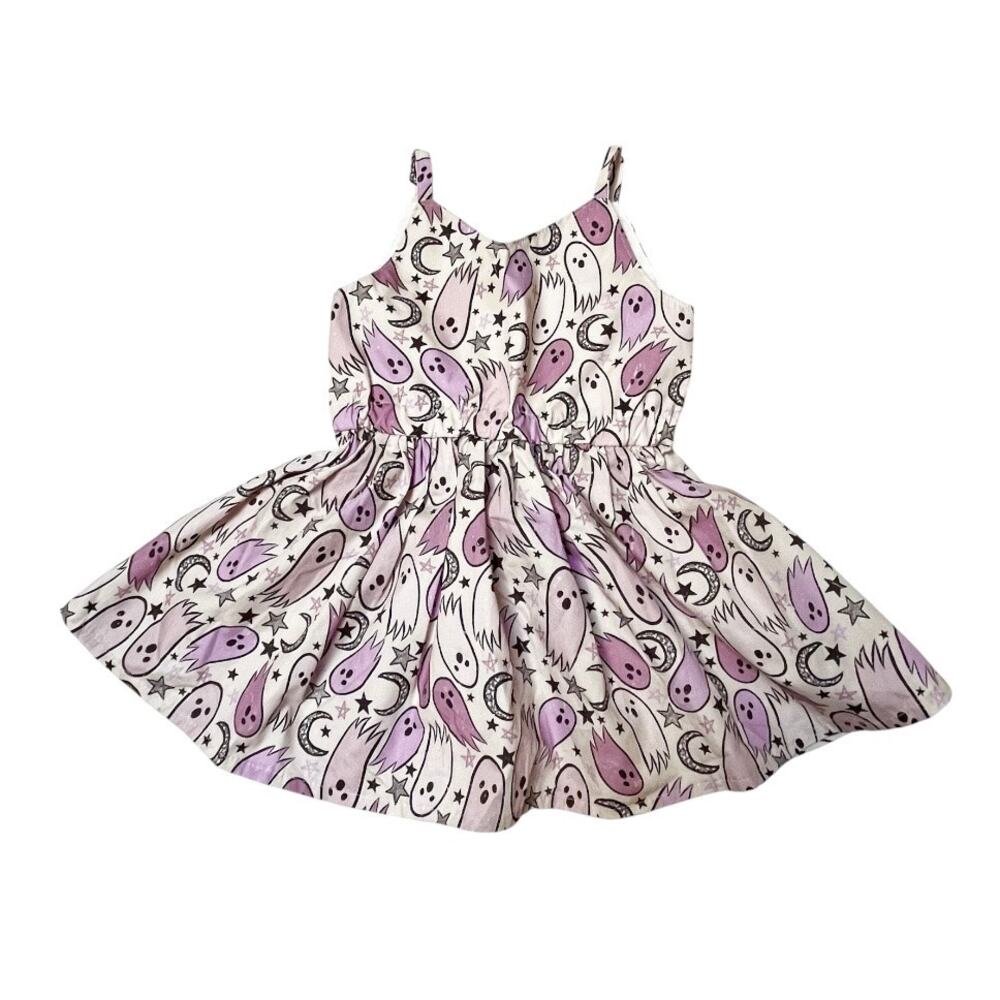Handmade Purple Ghost Print Dress